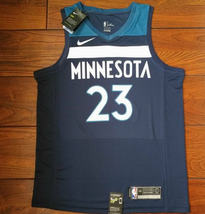 Баскетбольная джерси 2017-18 Jimmy Butler Minnesota Timberwolves #23 Icon Navy