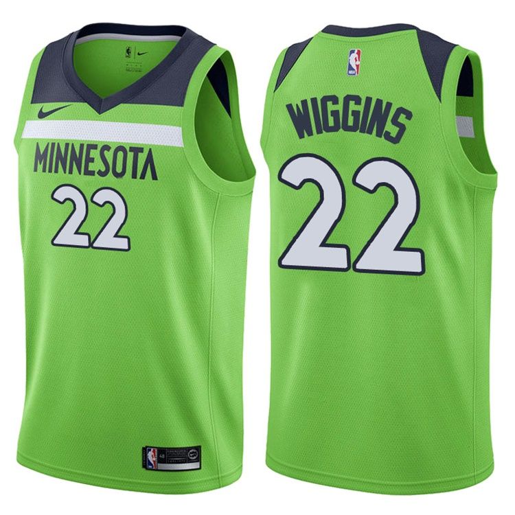 Баскетбольная джерси 2017-18 Andrew Wiggins Minnesota Timberwolves #22 Statement Green