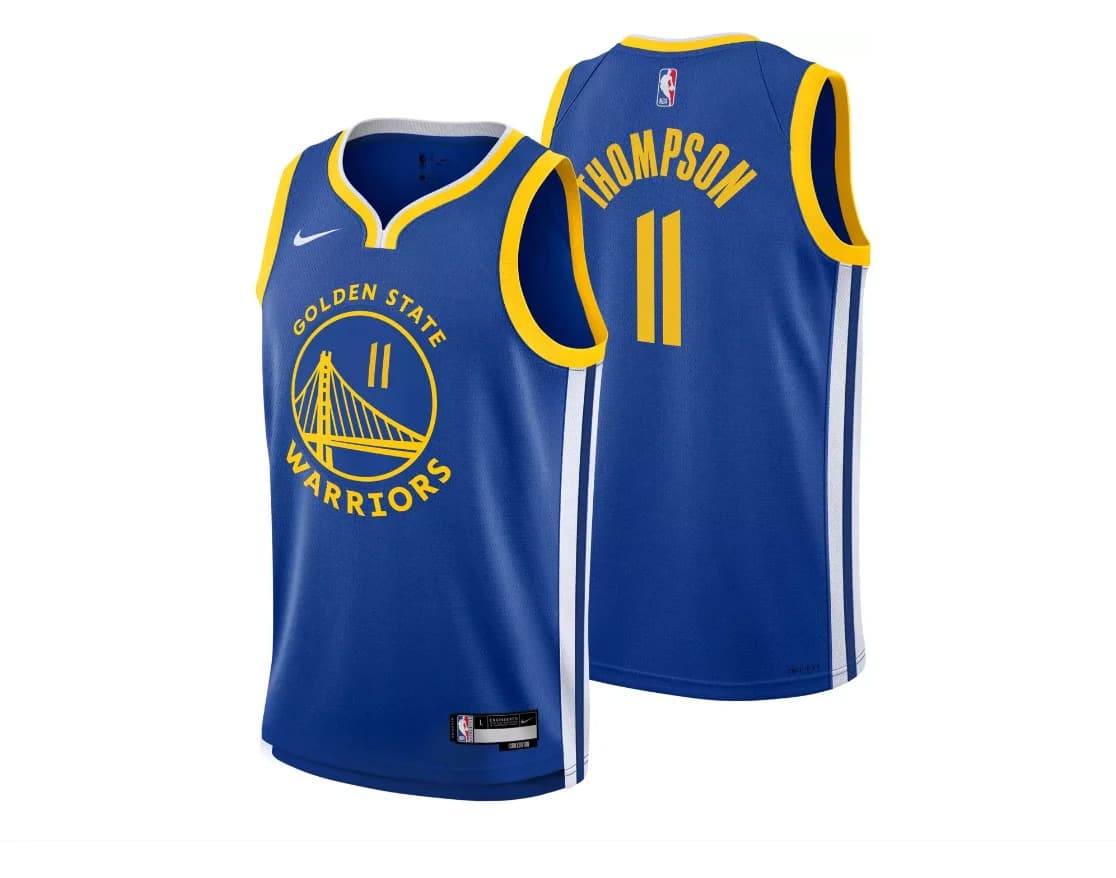 Баскетбольная джерси 2023-24 Golden State Warriors Klay Thompson #11 Youth Swingman Icon Edition Blue Jersey