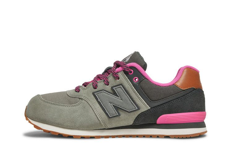 Кроссовки New Balance 574 Big Kid 'Collegiate Pack - Light Grey Pink'