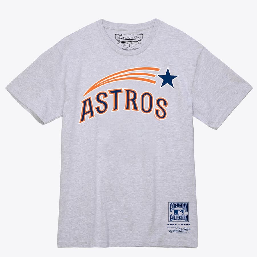 Футболка Mitchell & Ness Gray Houston Astros Wordmark T-Shirt