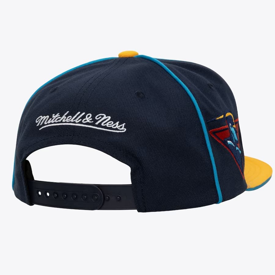 Бейсболка Mitchell & Ness Navy Golden State Warriors Pipe Snapback Hat