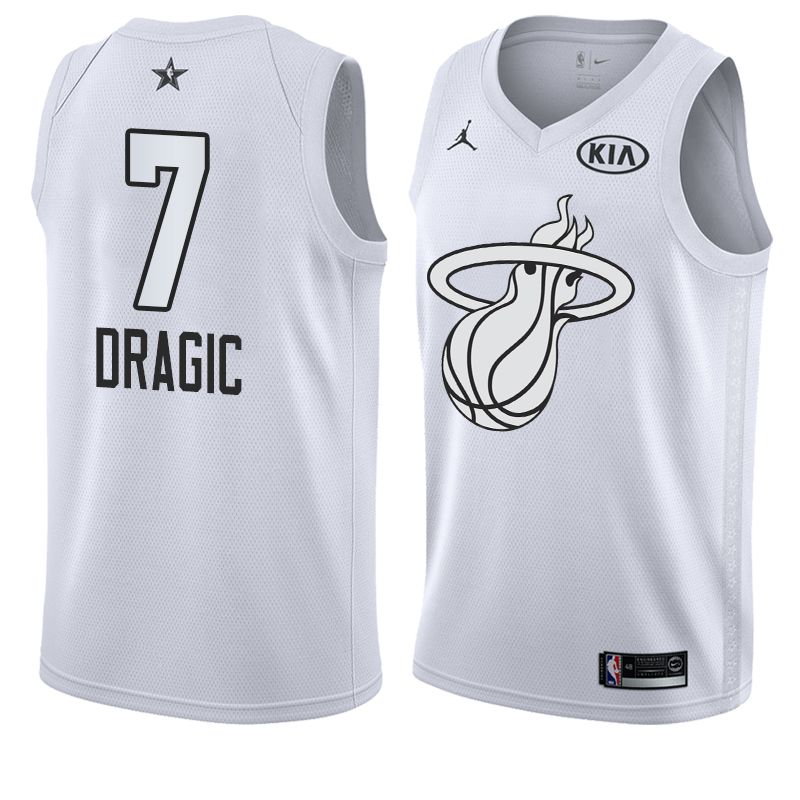 Баскетбольная джерси 2018 All-Star Miami Heat Goran Dragic #7 White Swingman Jersey