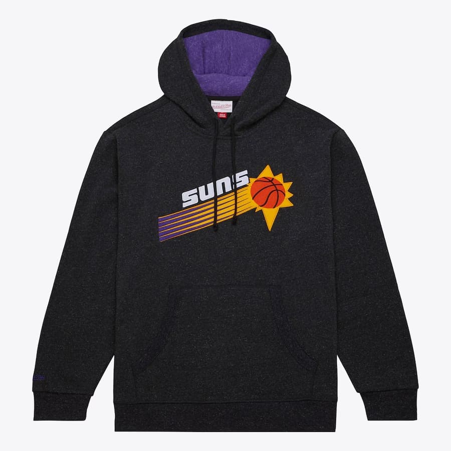 Худи Mitchell & Ness Black Phoenix Suns Snow Washed Fleece Pullover Hoodie