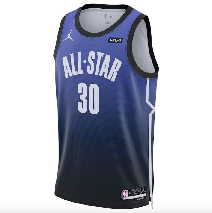 Баскетбольная джерси 2023 NBA All-Star Game Stephen Curry #30 Jordan Brand  Swingman Blue Jersey
