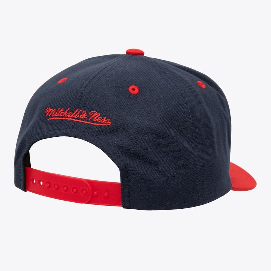 Бейсболка Mitchell & Ness Navy Cleveland Guardians All In 2.0 Pro Crown Snapback Hat