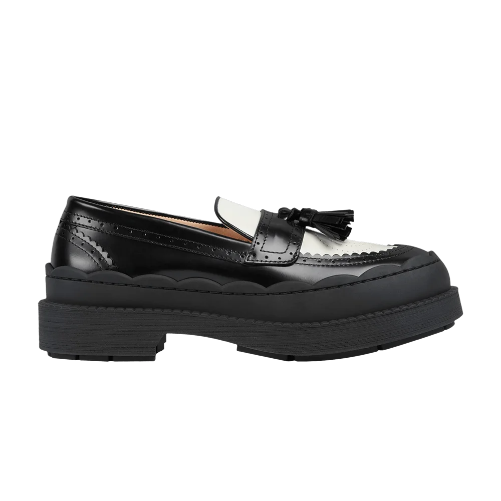 Кроссовки Gucci Wmns Loafer 'Black White'