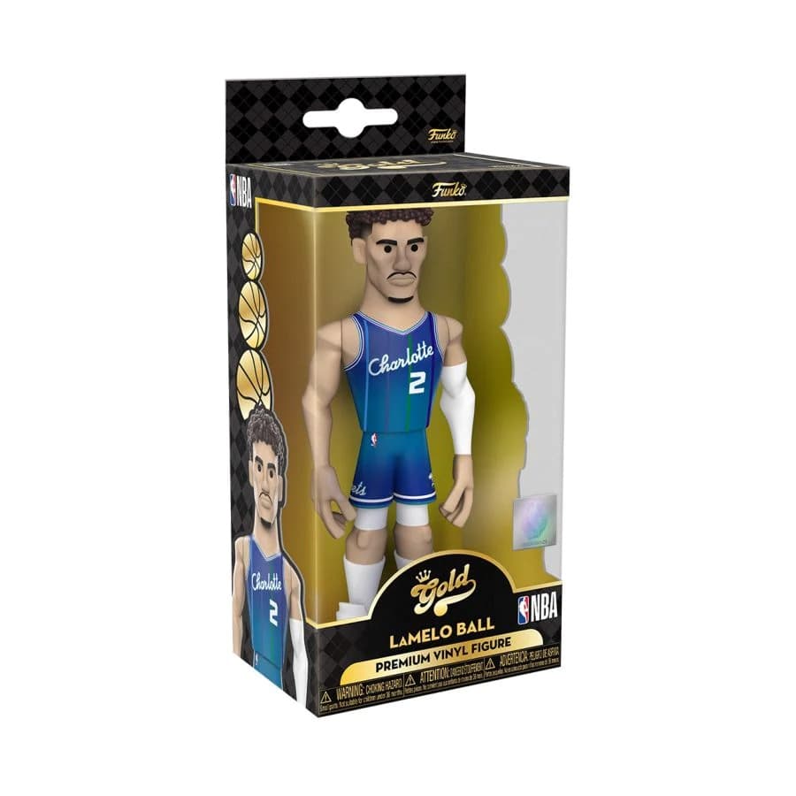 Коллекционная фигурка Funko LaMelo Ball Charlotte Hornets City Edition NBA Premium Vinyl Gold Figure