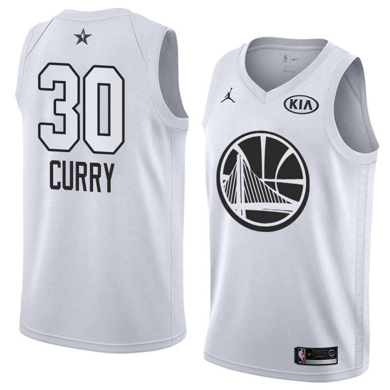 Баскетбольная джерси 2018 All-Star Warriors Stephen Curry #30 White Swingman Jersey