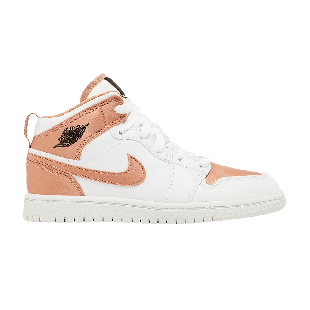 Krossovki-Air-Jordan-1-Mid-PS-White-Rose-Gold