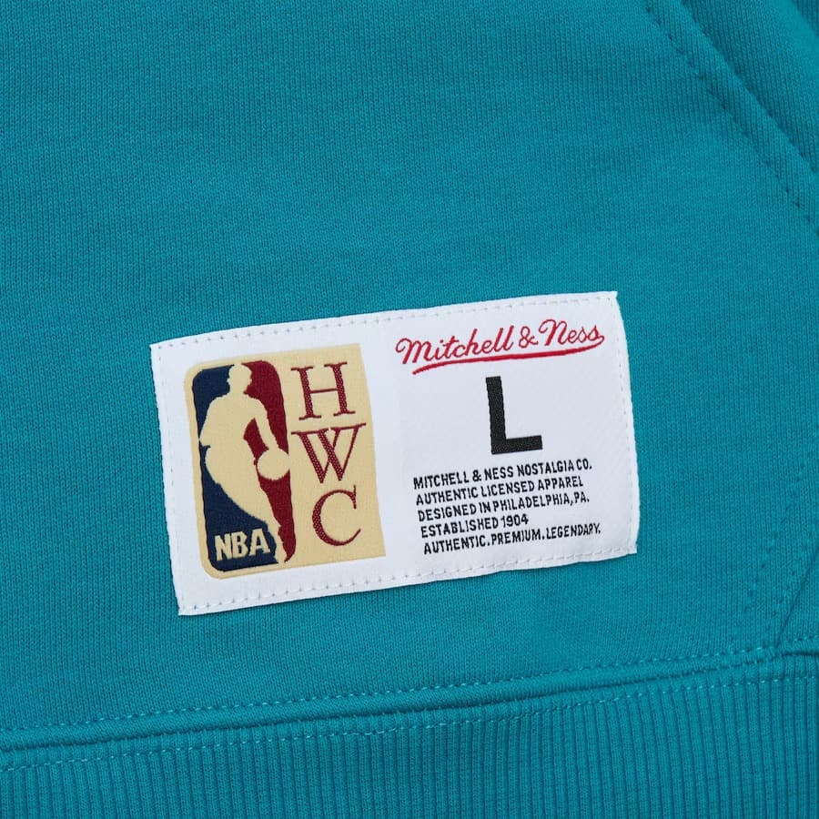 Худи Mitchell & Ness Blue Charlotte Hornets Tonal Logo Heavyweight Fleece Pullover Hoodie