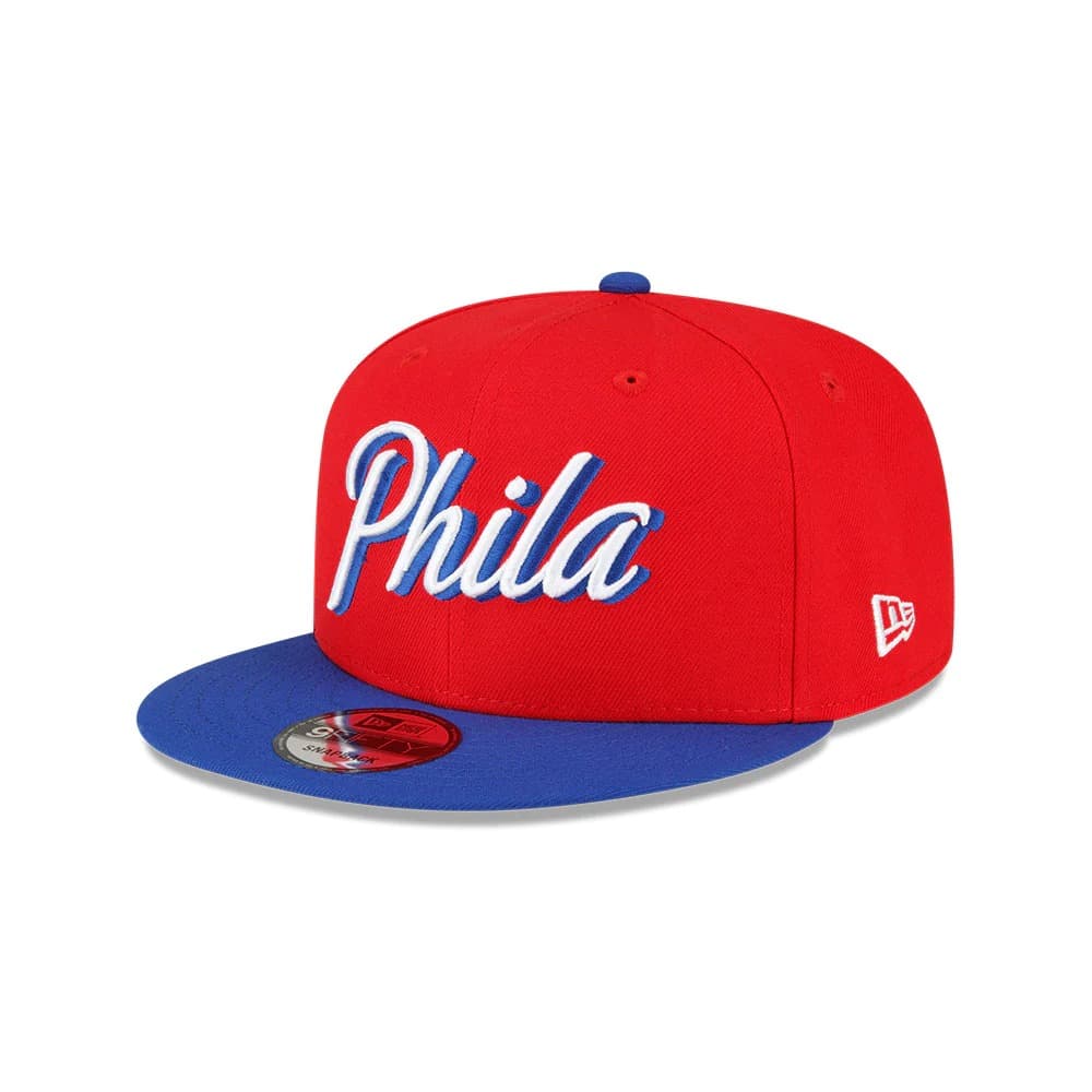Бейсболка New Era Philadelphia 76ers 9FIFTY 2024 Statement Edition NBA Snapback Hat