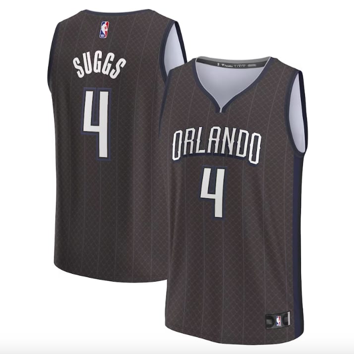 Баскетбольная джерси 2022-23 Orlando Magic #4 Jalen Suggs Fastbreak City Black Jersey