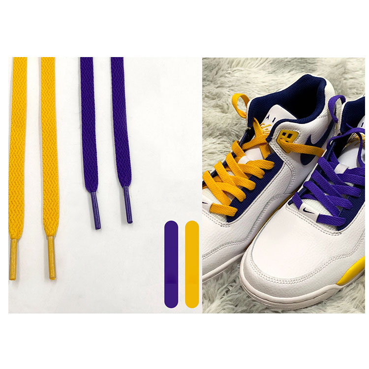 Шнурки Gorilla Guard Nike Flight Legacy Lakers Yellow-Purple Laces