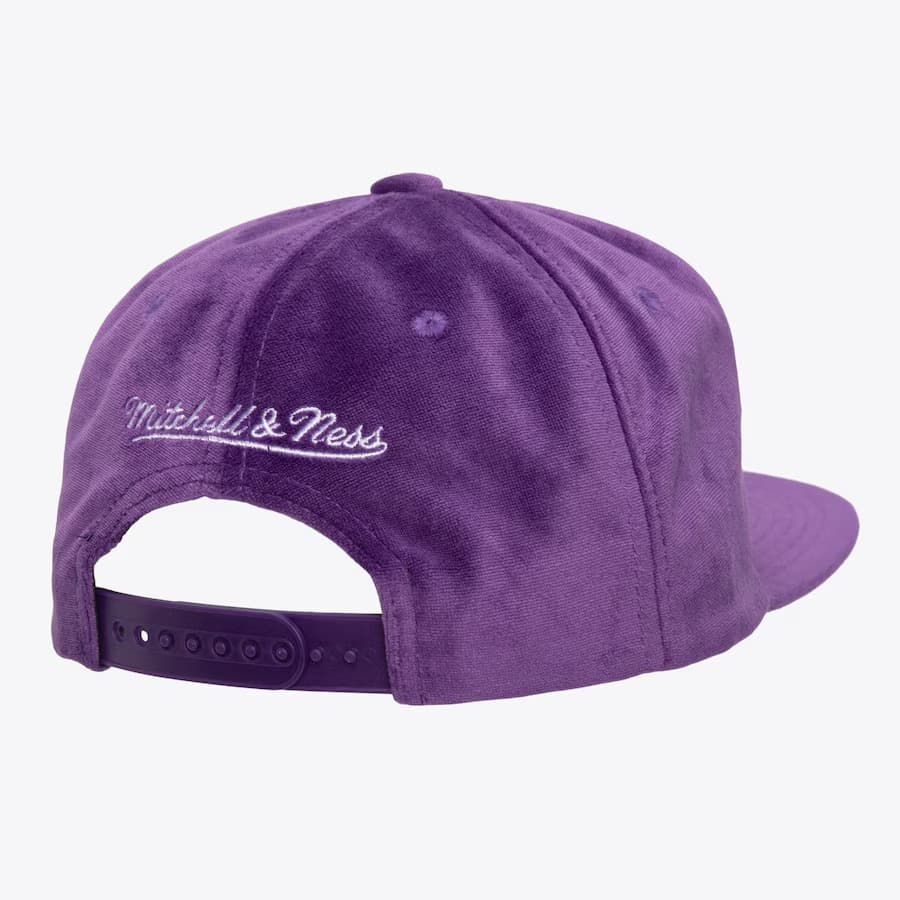 Бейсболка Mitchell & Ness Purple Charlotte Hornets Hardwood Classics Velour Snapback Hat