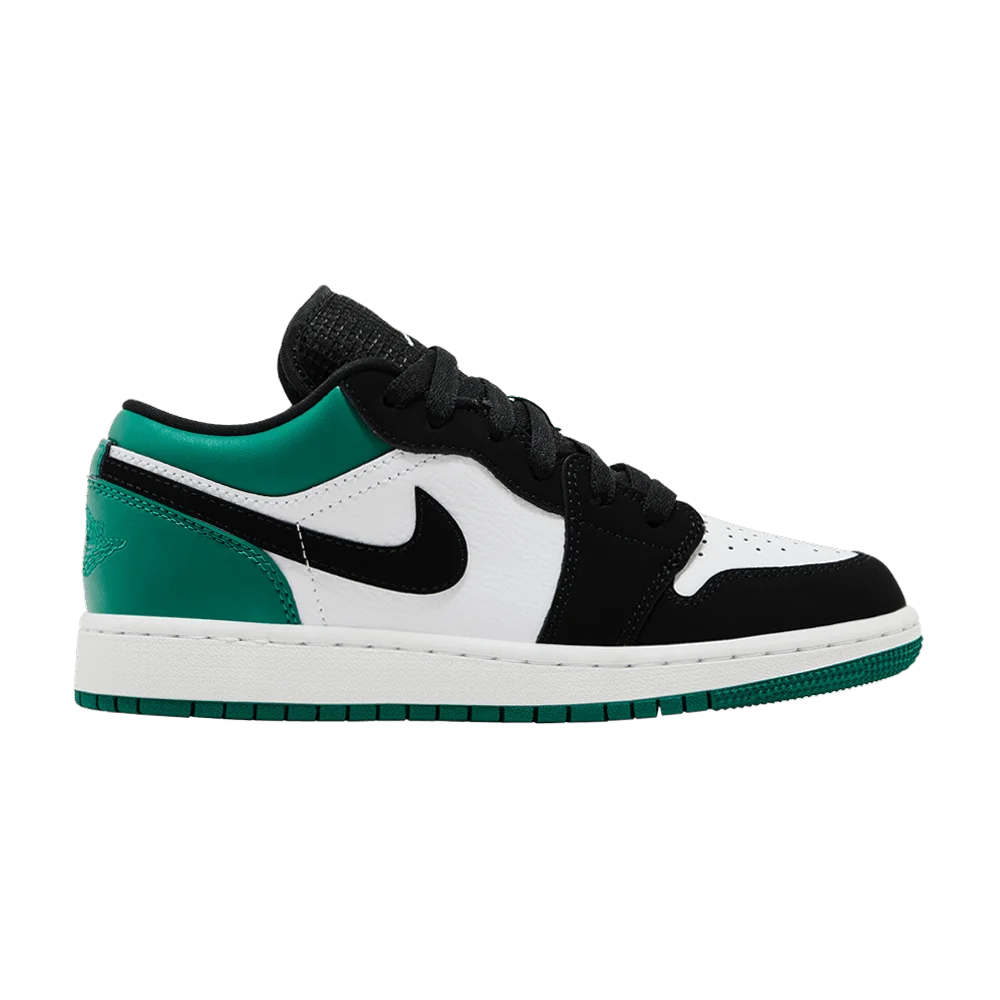 Krossovki-Air-Jordan-1-Low-GS-Mystic-Green
