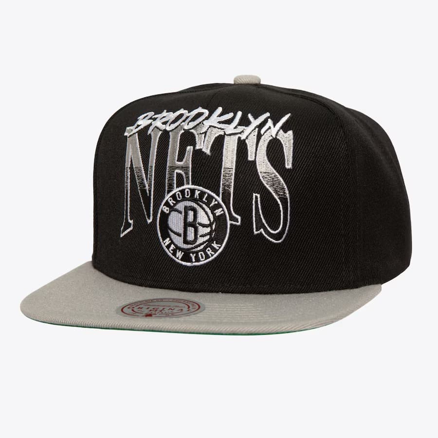 Mitchell-Ness-Black-Brooklyn-Nets-Rise-Up-Snapback-Hat