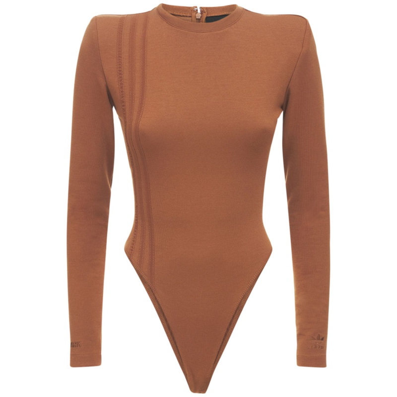 Боди adidas Ivy Park 3-Stripes Bodysuit (Plus Size) Wild Brown