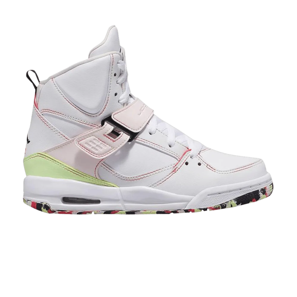 Krossovki-Air-Jordan-Flight-45-High-PS-White-Barely-Volt