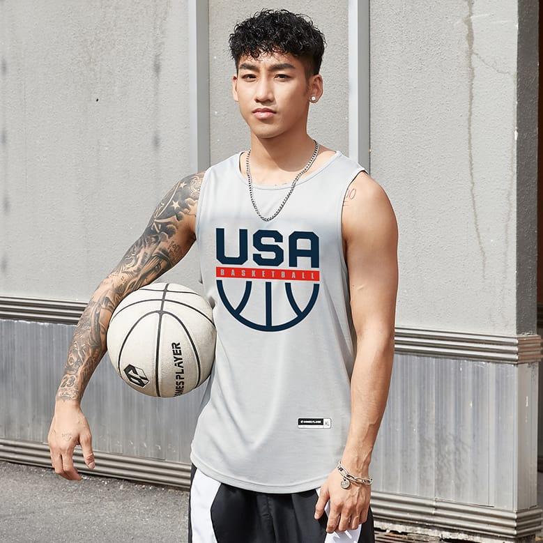 Спортивная майка Ehot USA Grey Jersey