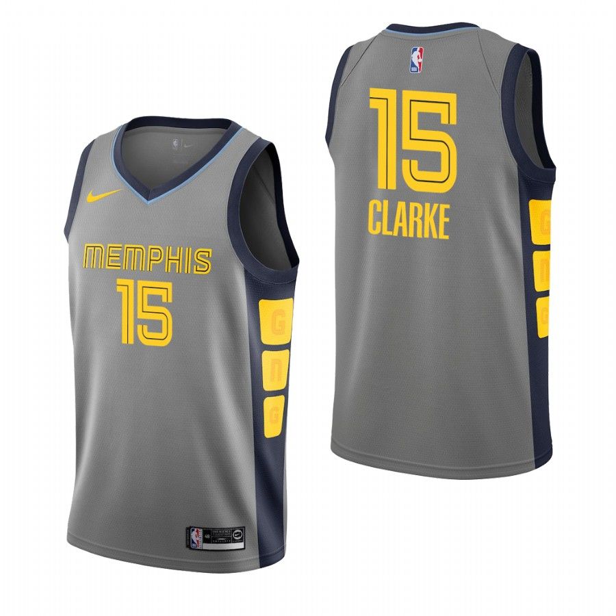 Баскетбольная джерси 2019-20 Memphis Grizzlies Brandon Clarke #15 Grey City Edition