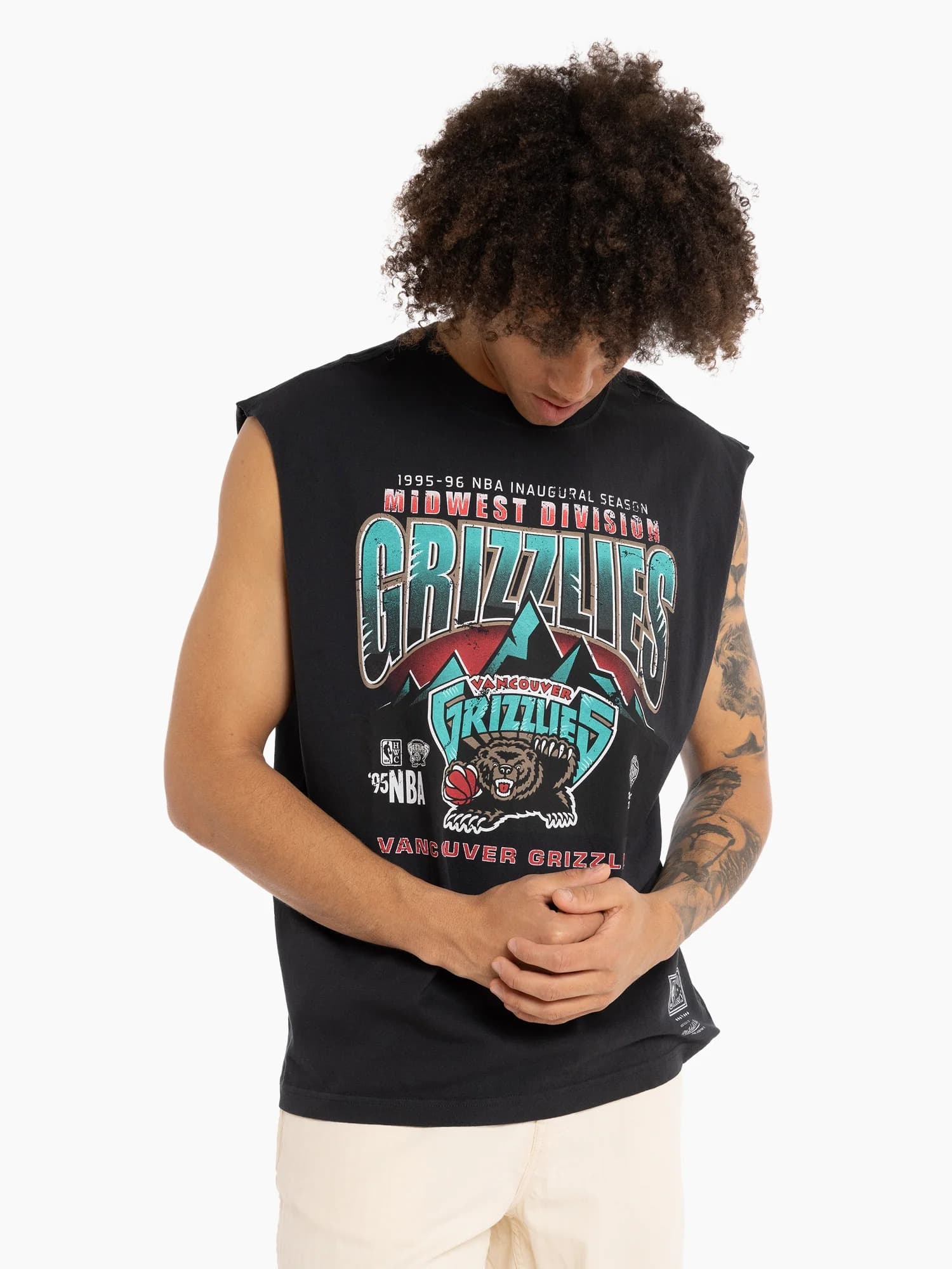 Спортивная майка Mitchell & Ness Vancouver Grizzlies 1995 Inaugural Season Vintage NBA Muscle Tank