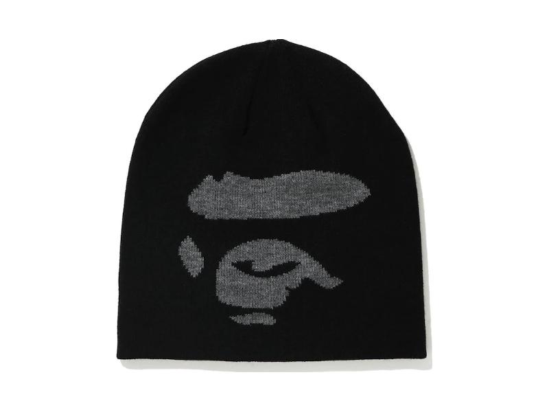 Шапка BAPE Ape Face Knit Cap Black