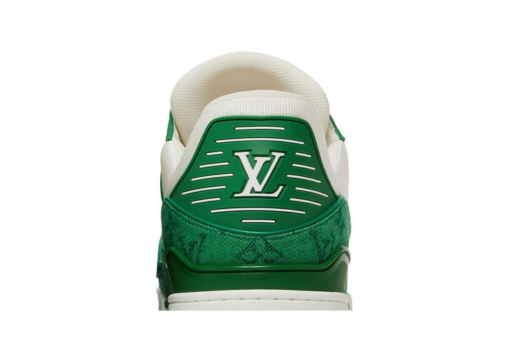 Кроссовки Louis Vuitton Trainer 'Green Monogram Denim'