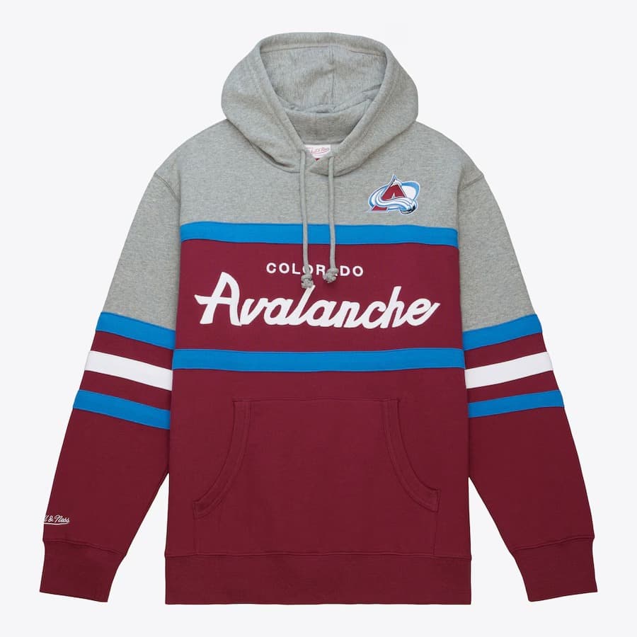 Худи Mitchell & Ness Burgundy Colorado Avalanche Head Coach Pullover Hoodie