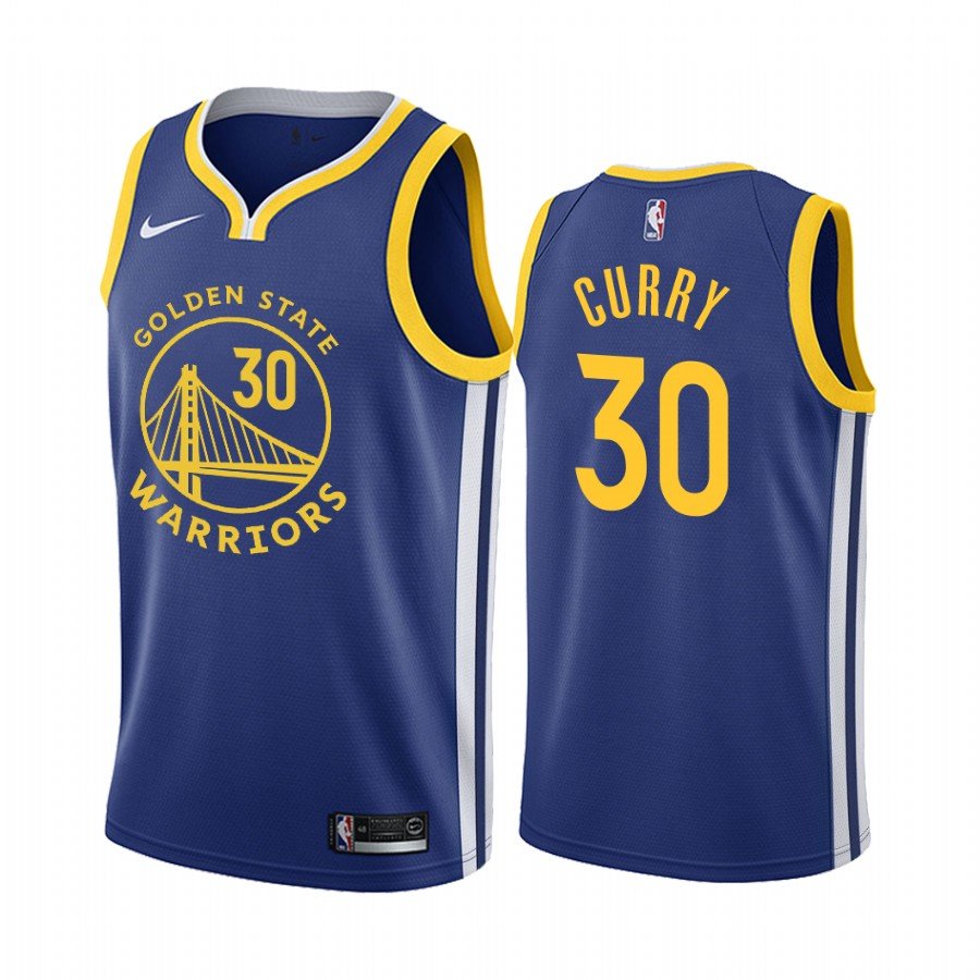 Баскетбольная джерси 2019-20 Warriors Stephen Curry #30 Royal Icon