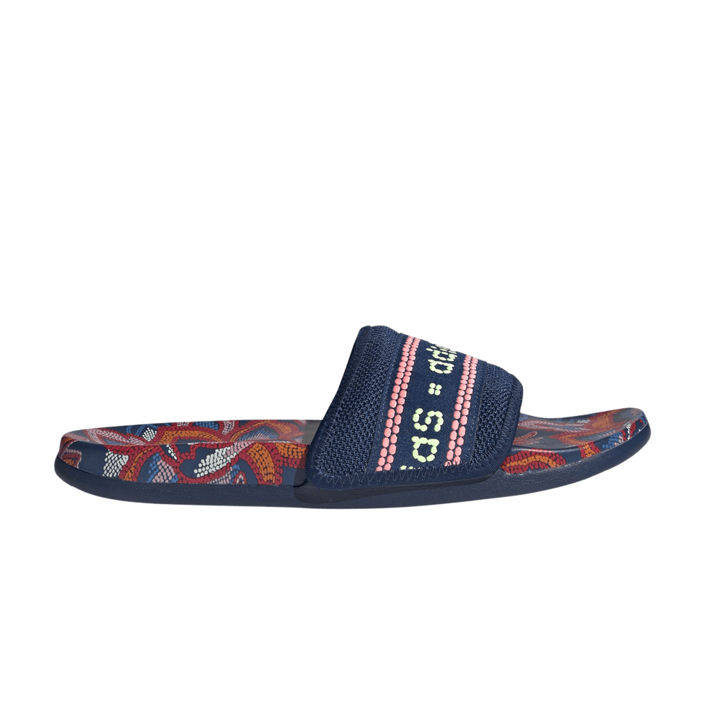 Adidas Wmns Adilette Comfort Slide 'Floral - Mystery Blue'
