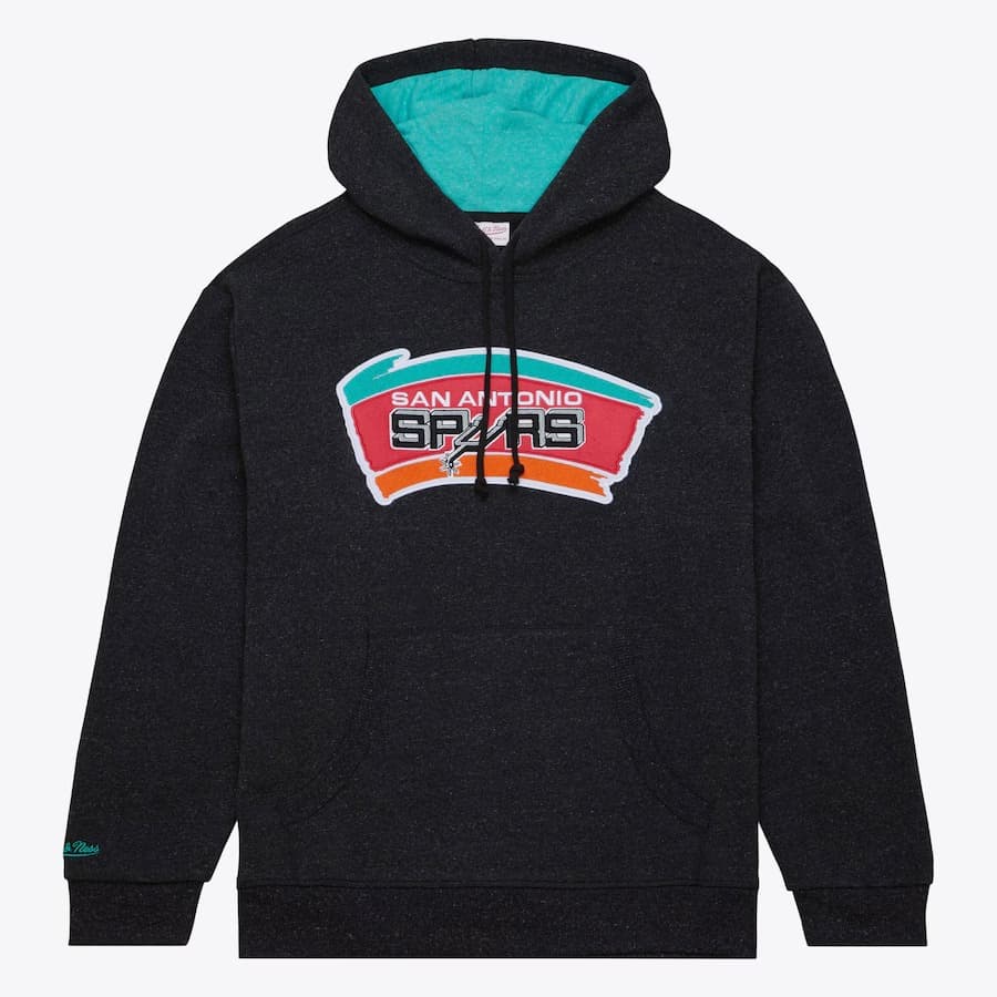 Mitchell-Ness-Black-San-Antonio-Spurs-Snow-Washed-Fleece-Pullover-Hoodie