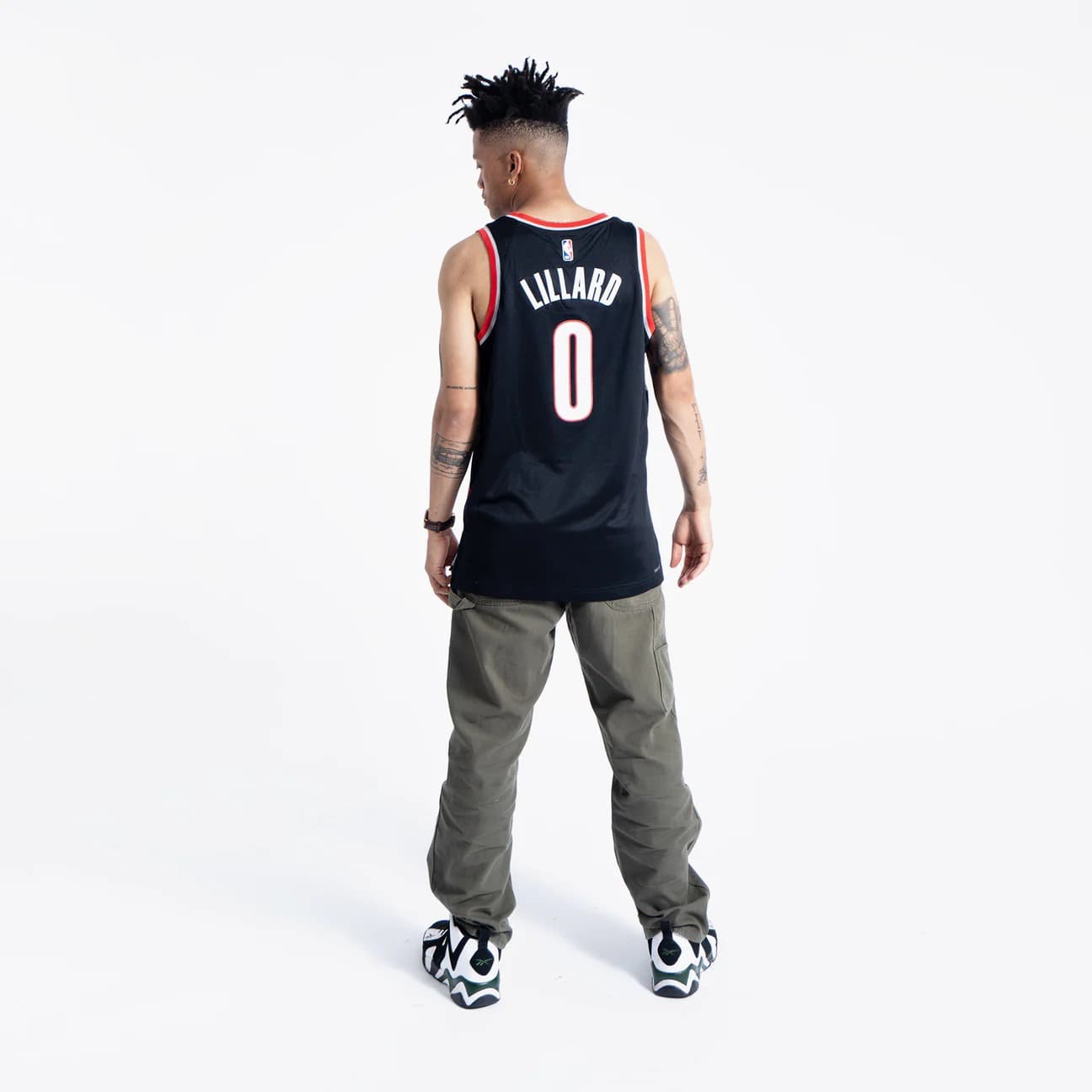 Баскетбольная джерси 2023-24 Portland Trail Blazers Damian Lillard #0 Swingman Icon Edition Black Jersey