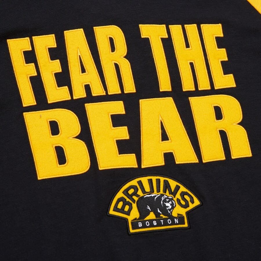 Лонгслив Mitchell & Ness Black Boston Bruins Legendary Slub Long Sleeve T-Shirt