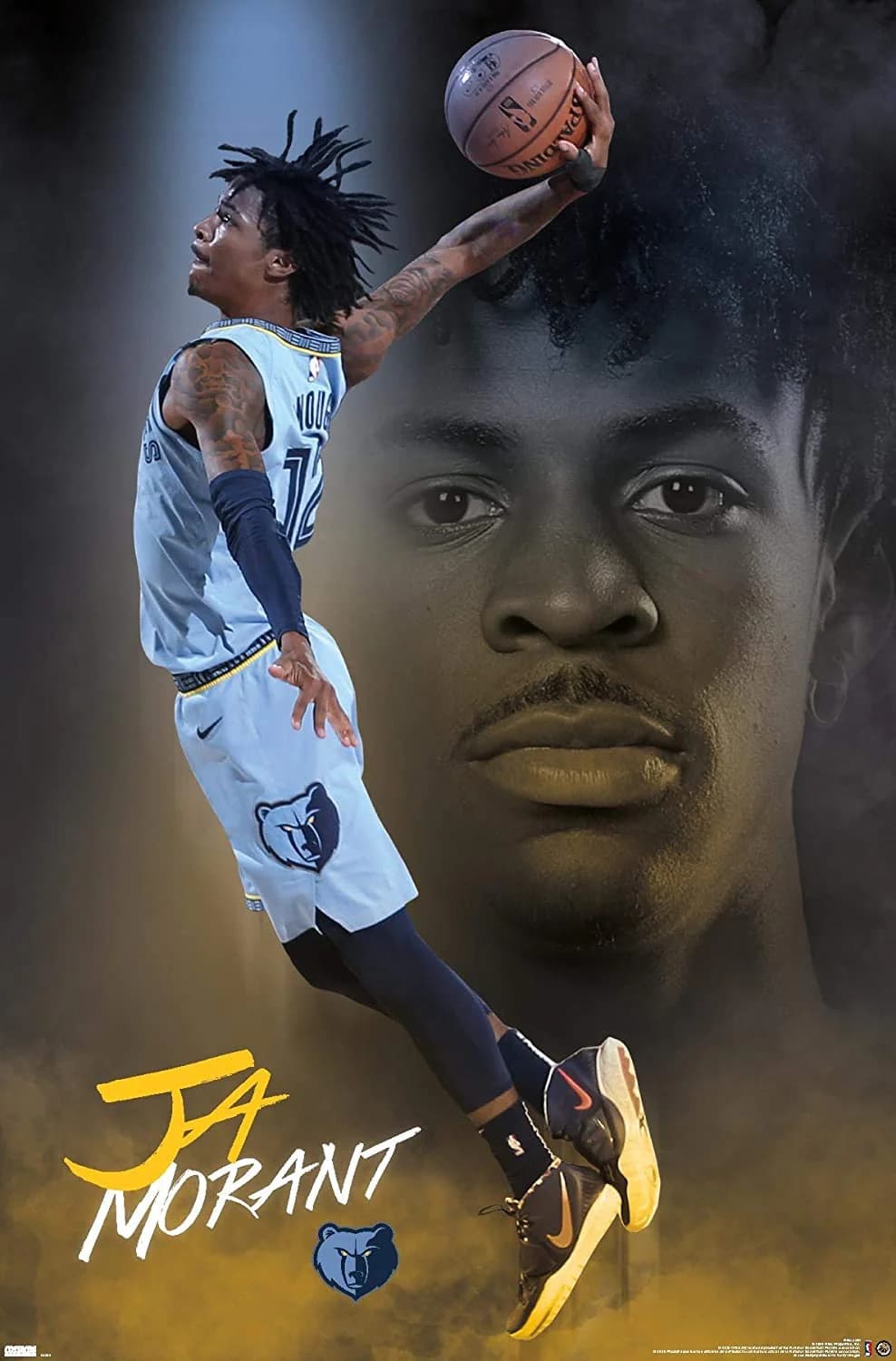 Настенный постер Ja Morant Memphis Grizzlies NBA Wall Poster