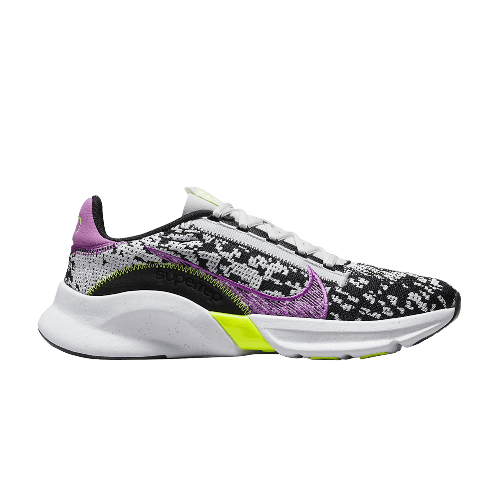 Кроссовки Nike SuperRep Go 3 Next Nature Flyknit 'Platinum Black Fuchsia'