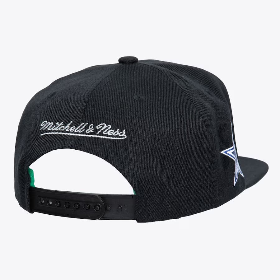 Бейсболка Mitchell & Ness Black Dallas Cowboys Triple Play Snapback Hat