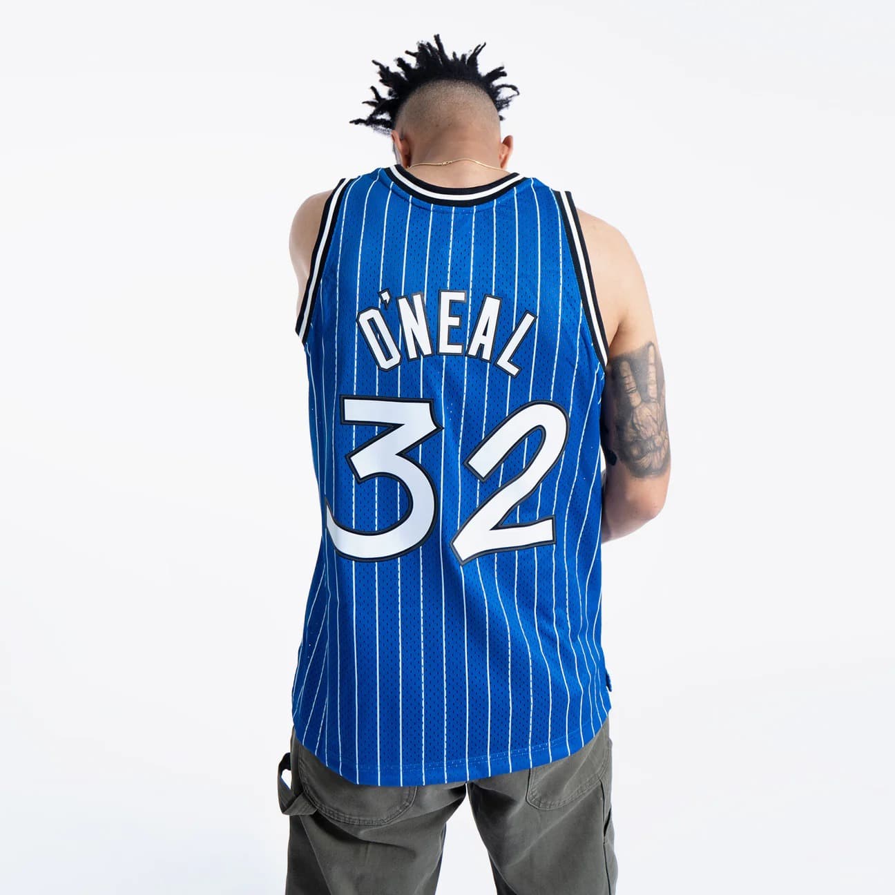 Баскетбольная джерси 1994-95 Orlando Magic Shaquille O’Neal #32 Swingman Hardwood Classics Blue Pinstripes Jersey