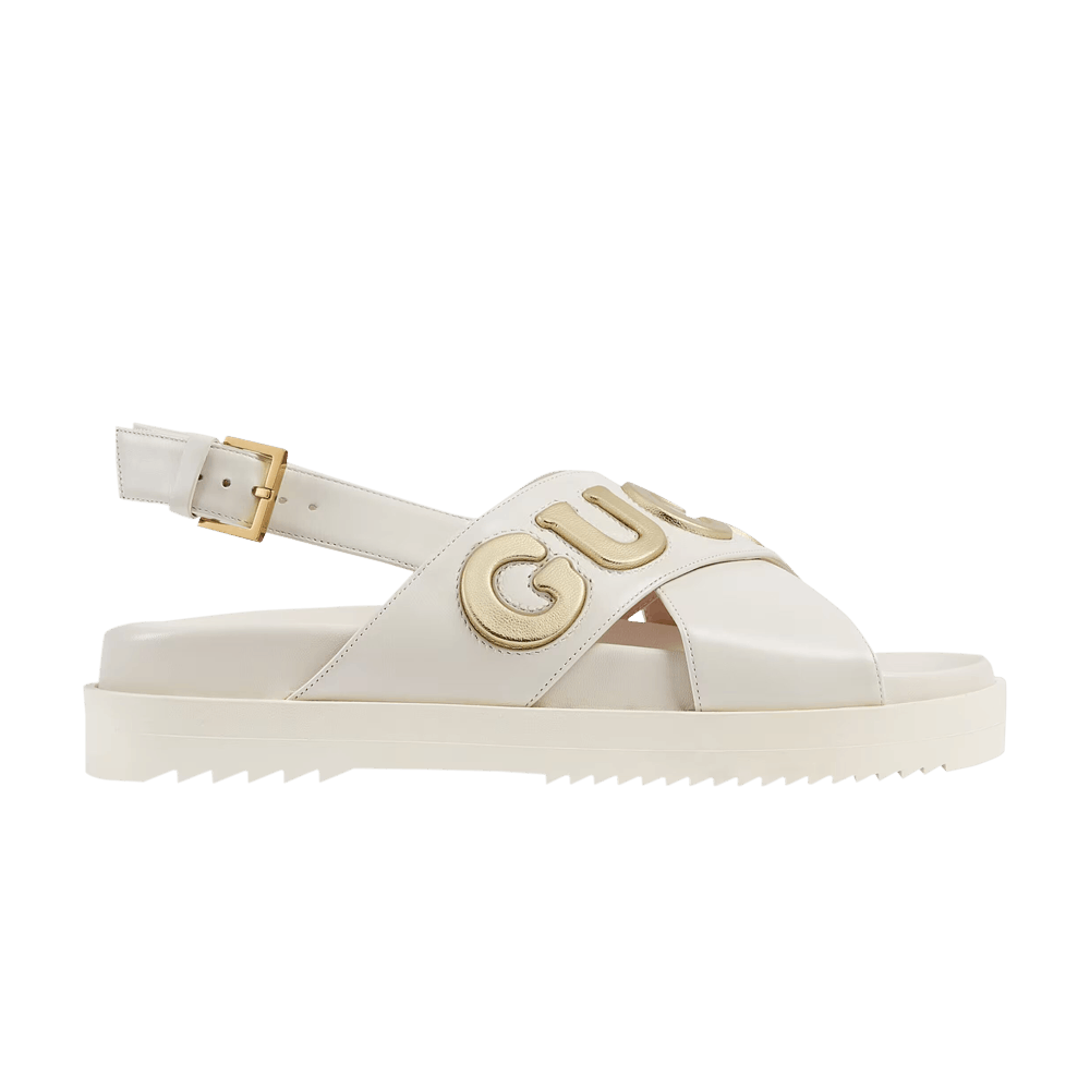 Сандалии Gucci Wmns Sandal 'White Metallic Gold'