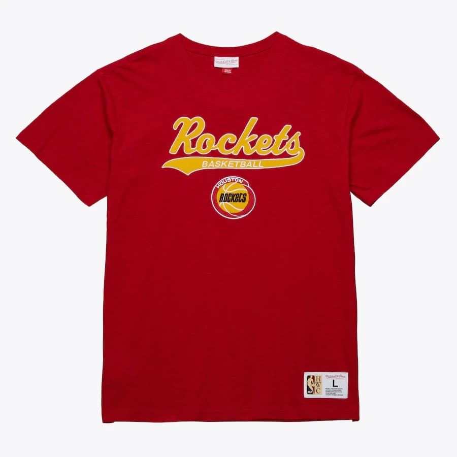 Футболка Mitchell & Ness Red Houston Rockets Vintage Logo Legendary Slub T-Shirt