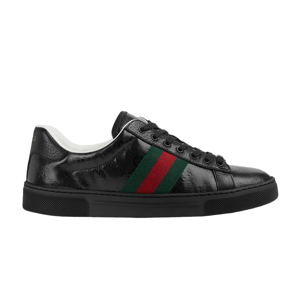 Кроссовки Gucci Wmns Ace 'GG Crystal Canvas - Black'