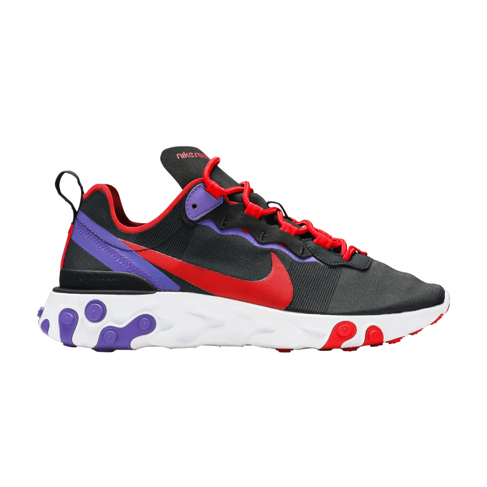 Krossovki-Nike-Wmns-React-Element-55-Black-Red-Purple