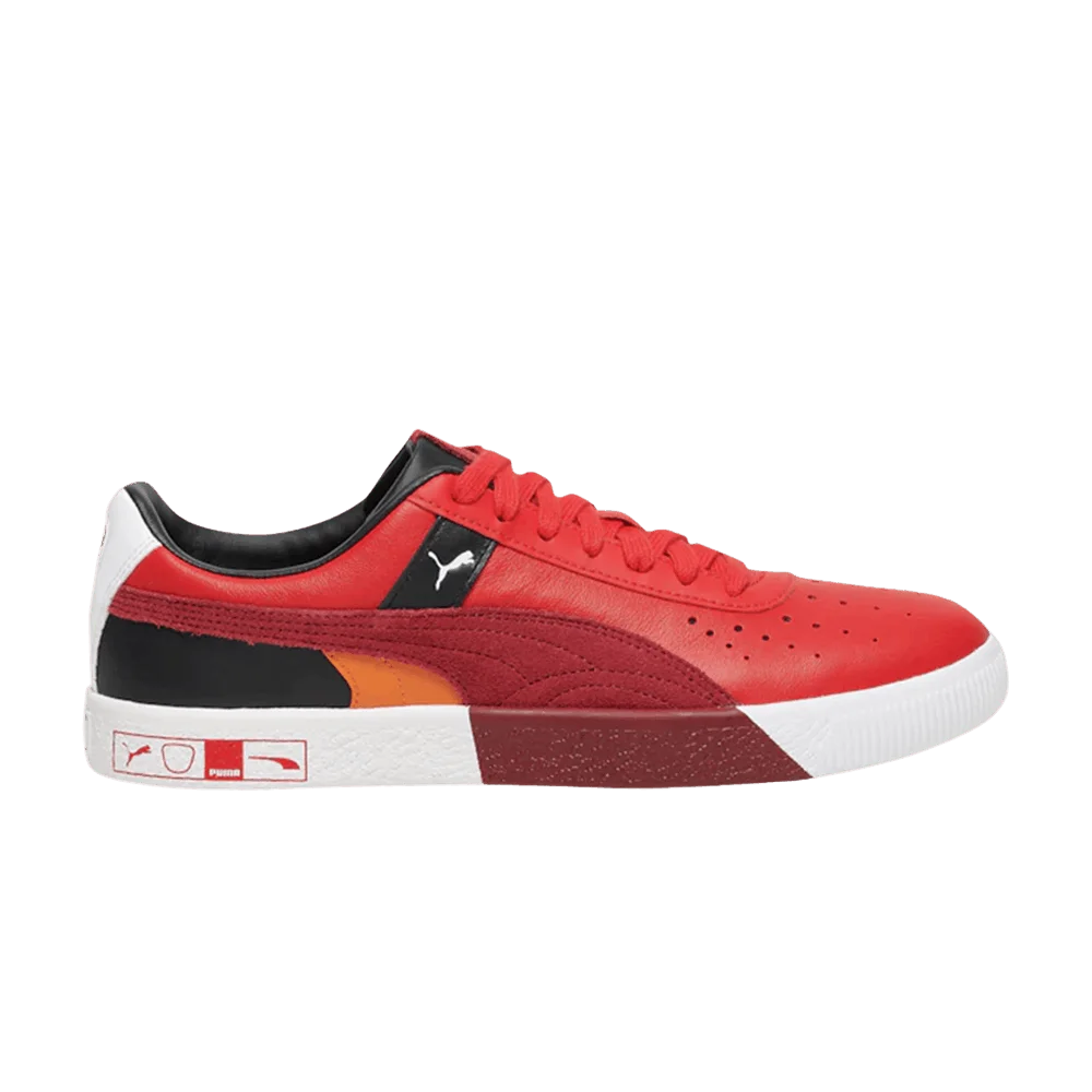Krossovki-Puma-Clyde-Hacked-Perforated-Toe-Red