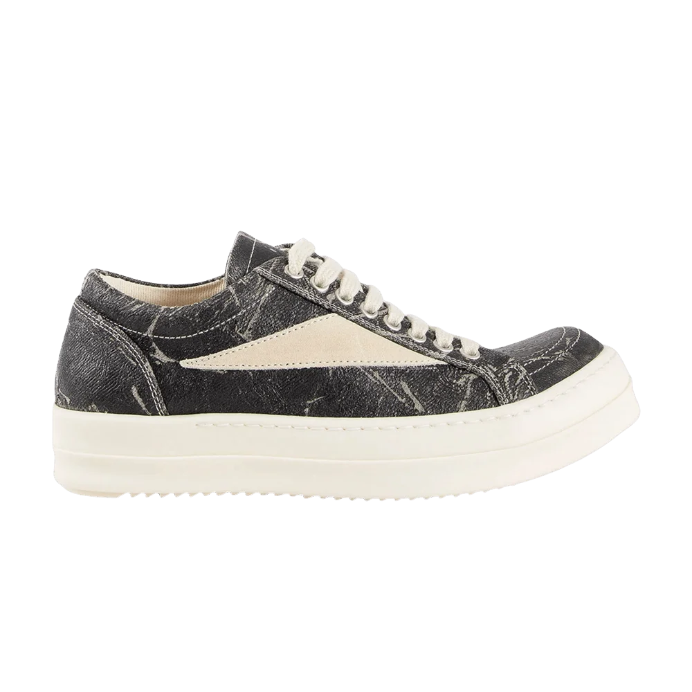 Krossovki-Rick-Owens-DRKSHDW-Wmns-Vintage-Sneaker-Black-Washed-Foil-Milk