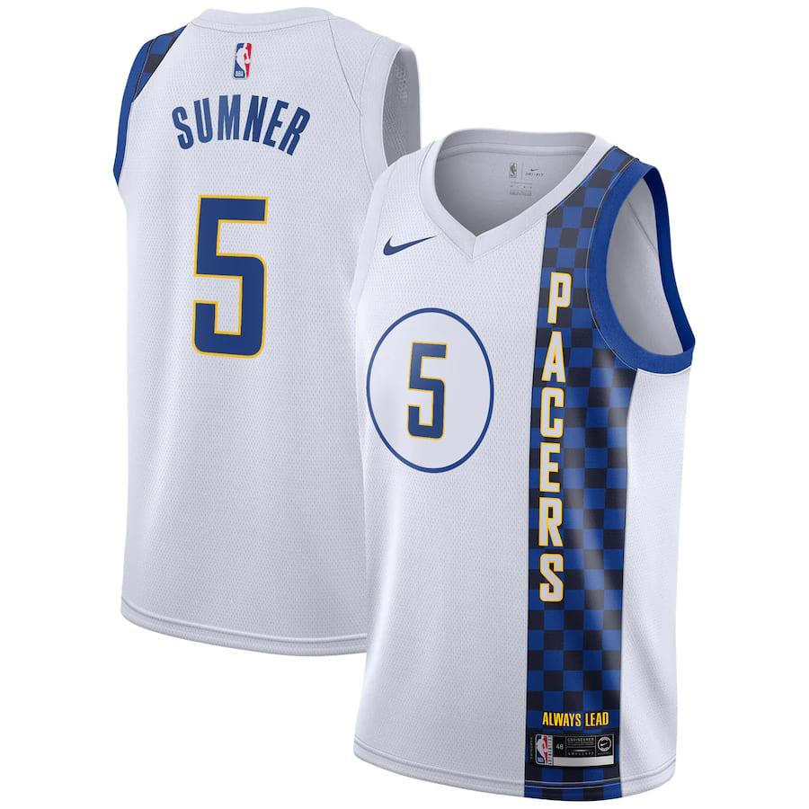 Баскетбольная джерси 2021-22 Indiana Pacers #5 Edmond Sumner City Edition Swingman Jersey