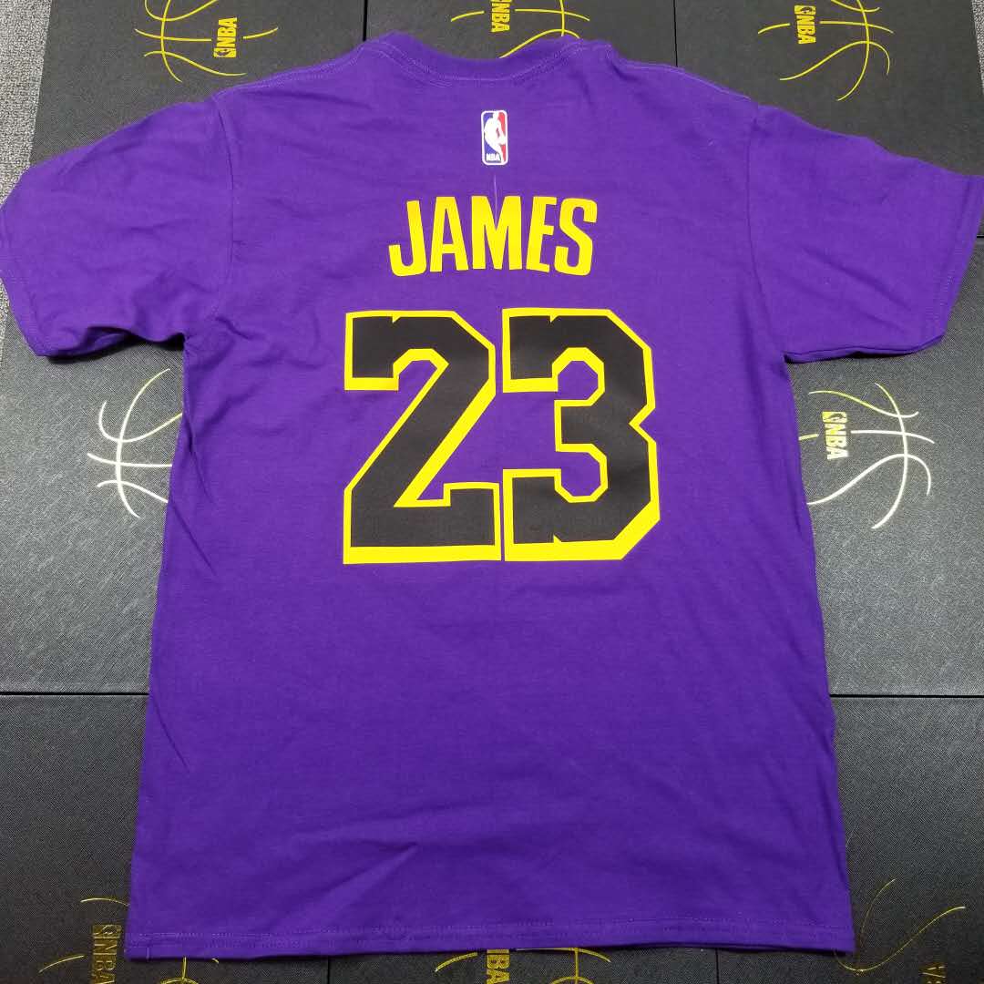 Футболка 2018-19 LA Lakers City Edition LeBron James 23 Purple Tee