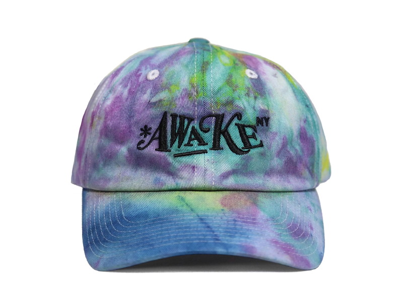 Awake-Distorted-Logo-Dad-Cap-Tie-Dye
