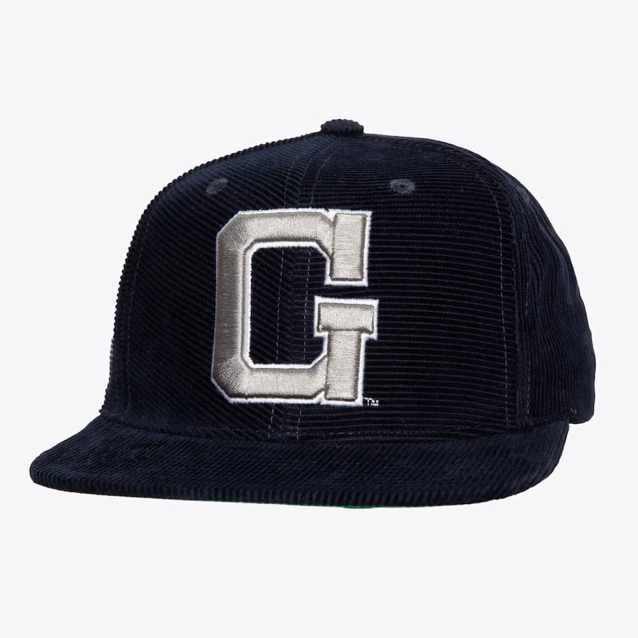 Бейсболка Mitchell & Ness Navy Georgetown Hoyas All Directions Corduroy Snapback Hat