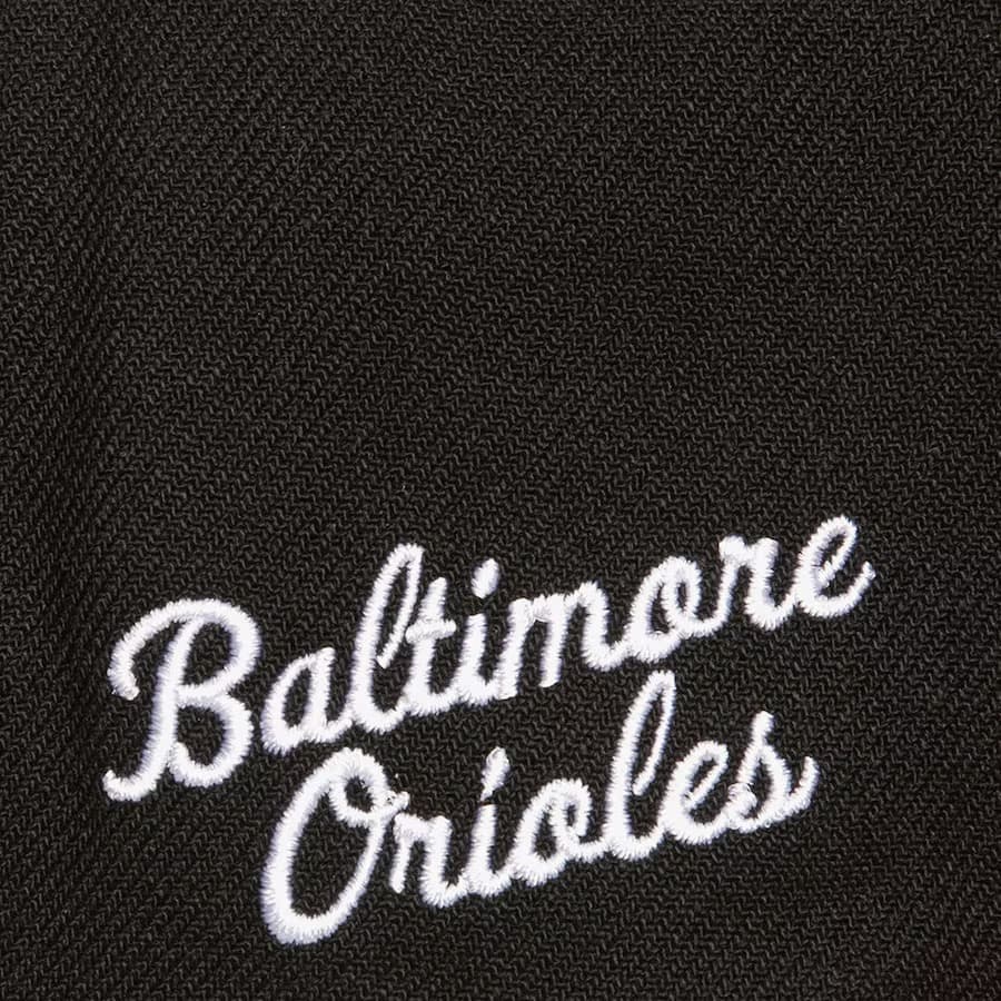 Бейсболка Mitchell & Ness Black Baltimore Orioles Uprise Snapback Hat