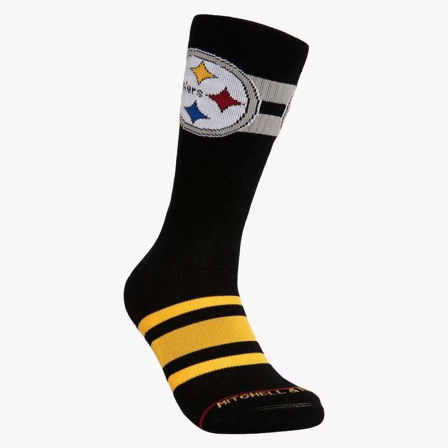 Спортивные носки Mitchell & Ness Pittsburgh Steelers Lateral Crew Socks